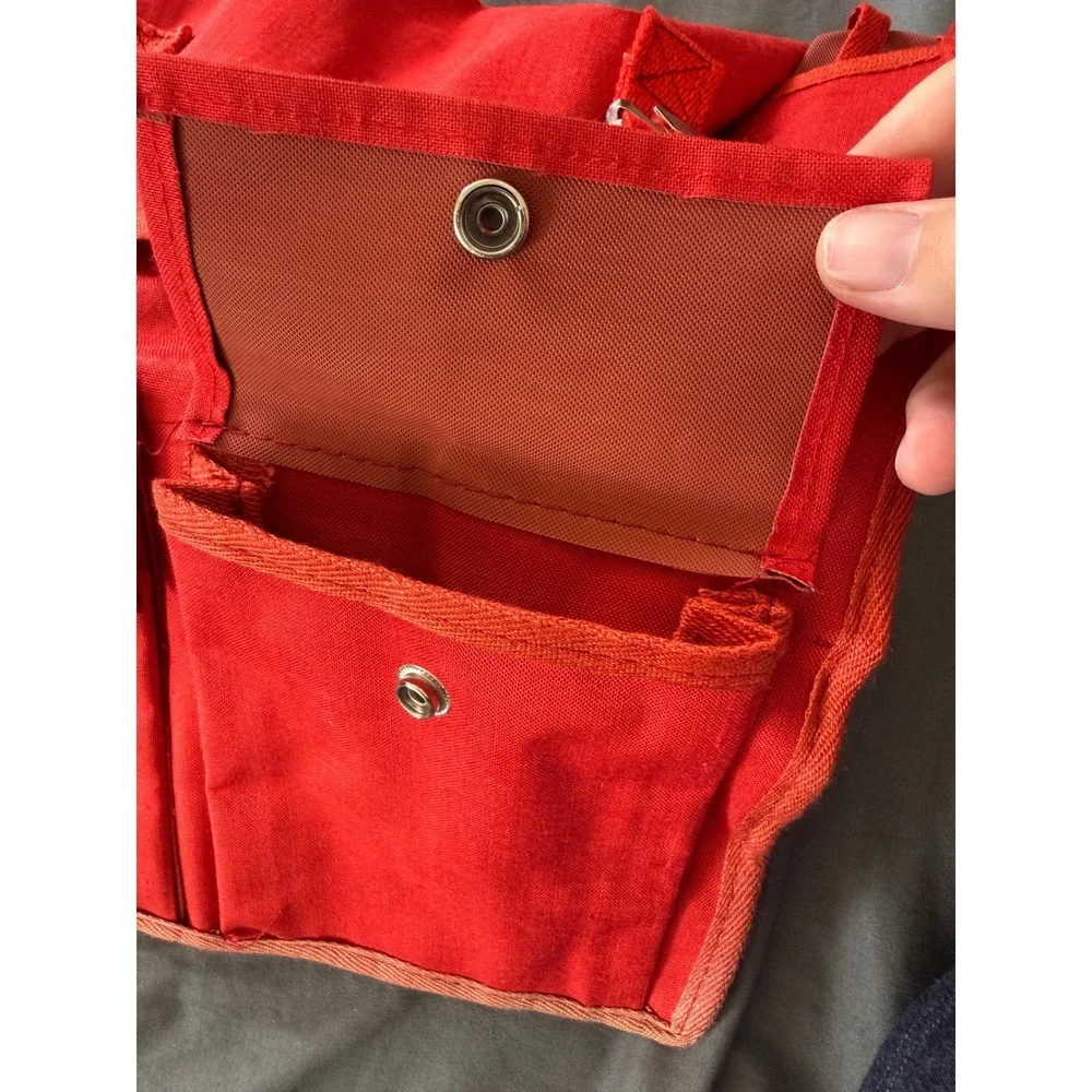 Vintage Quality Bags by ERO Red Canvas Backpack Utility Rucksack New With Tags